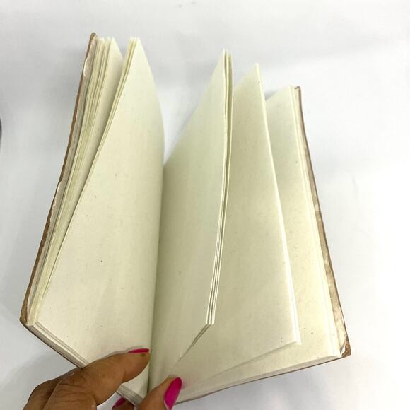Genuine Leather Journal- 100% Cotton Handmade Paper - Picture 4 of 8